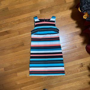 Worthington Multi-Striped Sleeveless Dress Size Small
